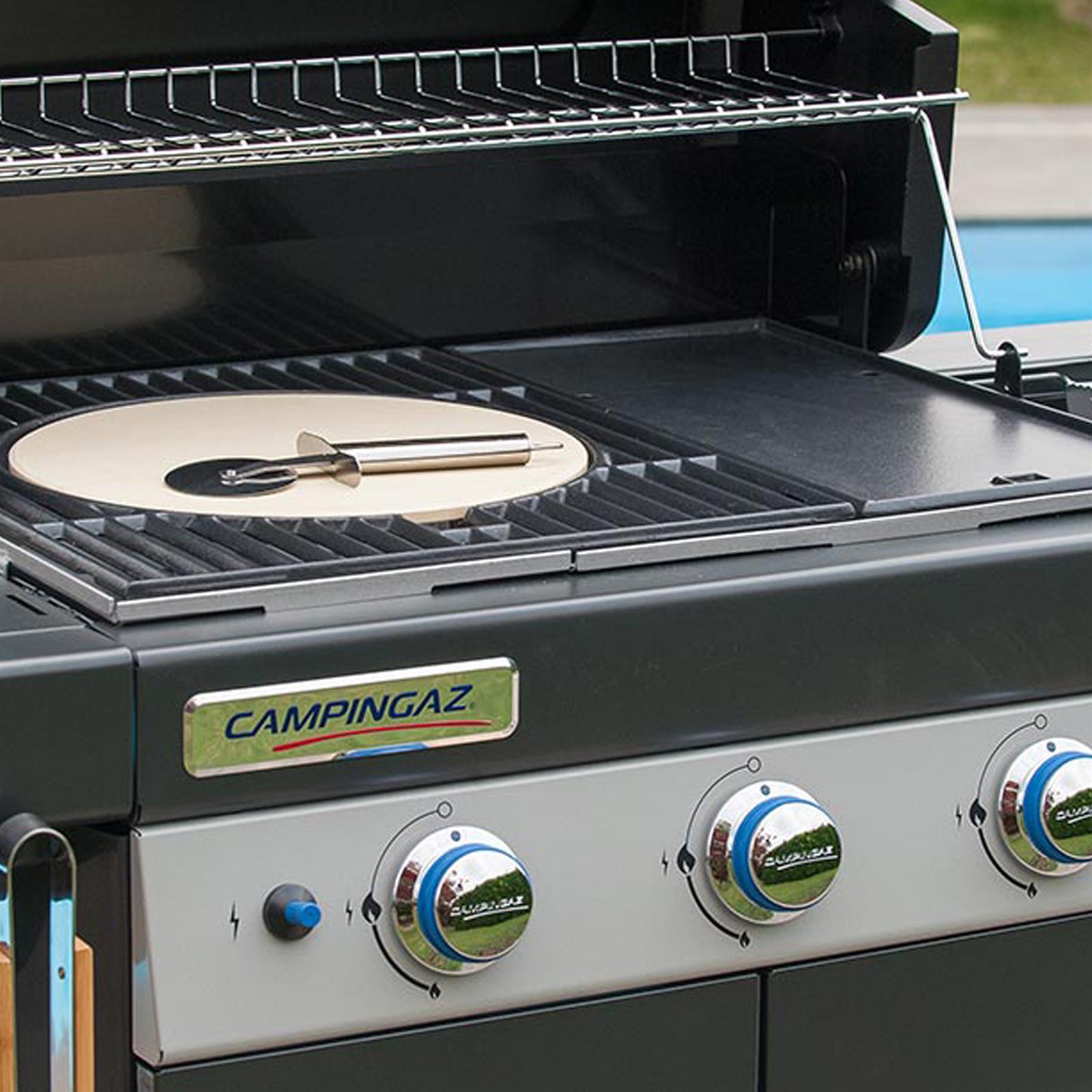 BARBECUE BBQ FORNELLO BRACE GRIGLIA CON RUOTE A GAS 3 SERIES LS PLUS DUALGAS BRUCIATORI