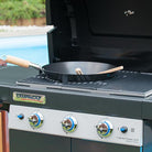 BARBECUE BBQ FORNELLO BRACE GRIGLIA CON RUOTE A GAS 3 SERIES LS PLUS DUALGAS BRUCIATORI