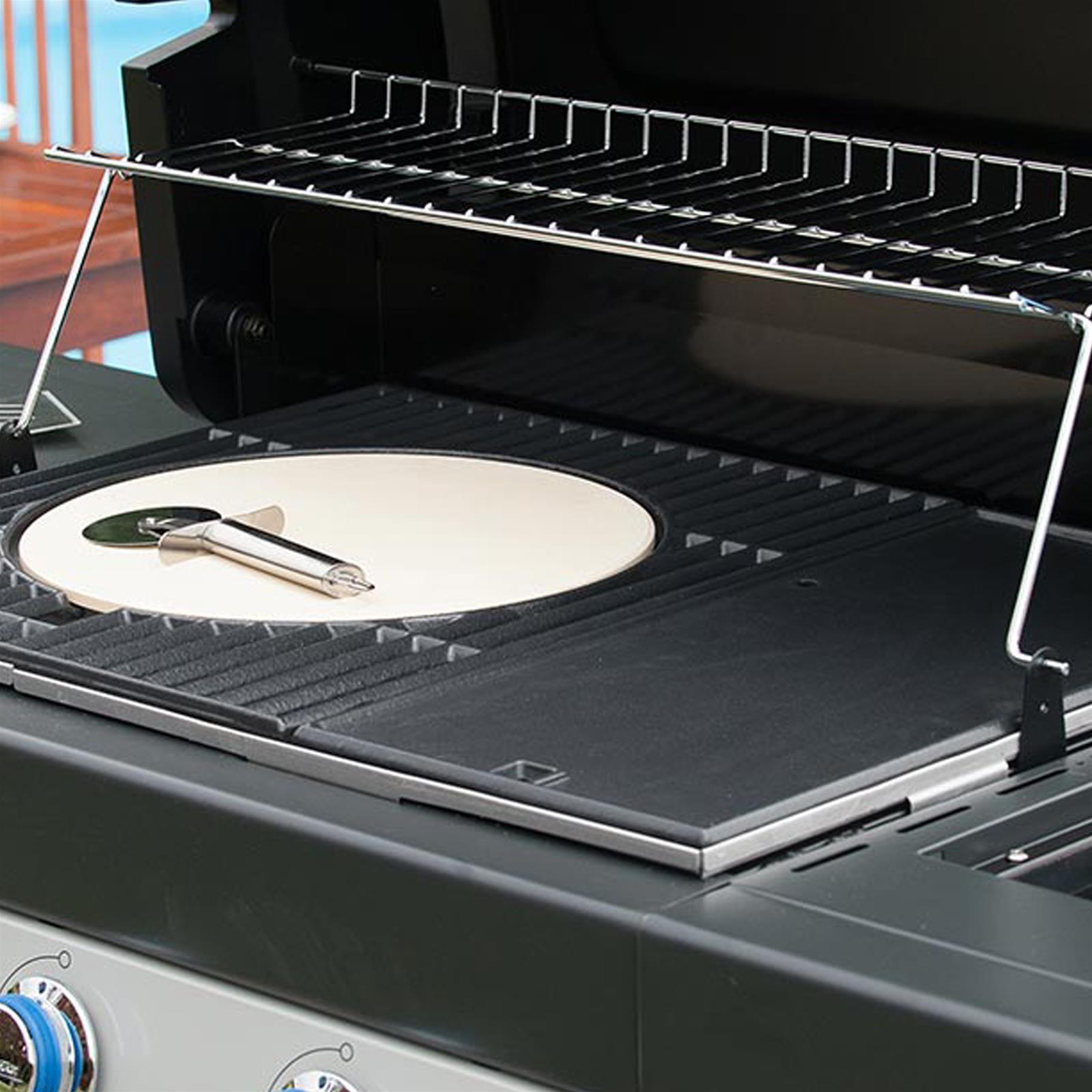 BARBECUE BBQ FORNELLO BRACE GRIGLIA CON RUOTE A GAS 3 SERIES LS PLUS DUALGAS BRUCIATORI