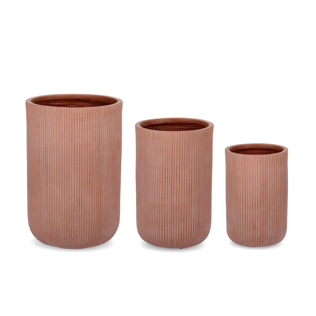 Set 3 vasi decorativi in wicker per piante e fiori arredamento moderno –