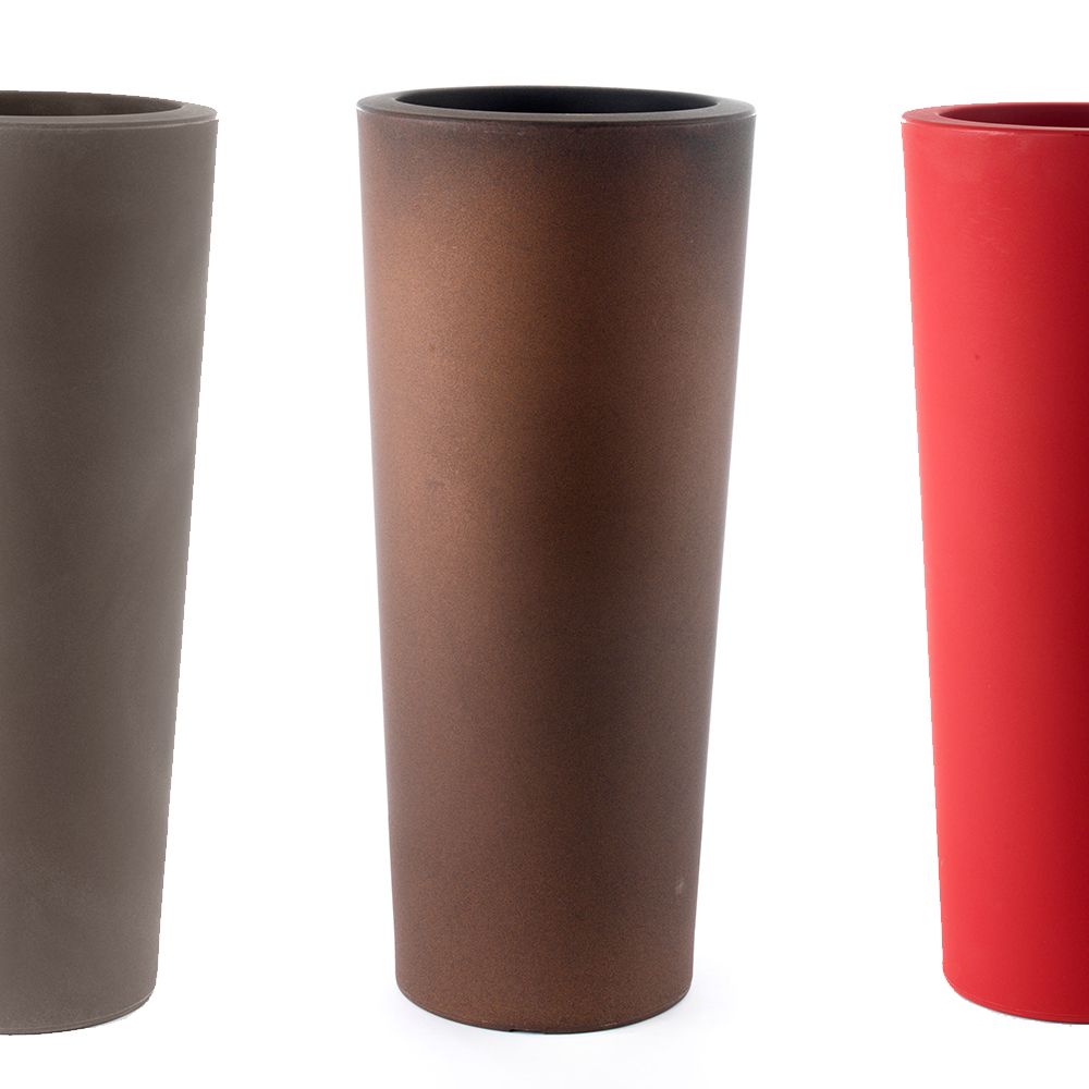 Vaso moderno Cilindro Schio Cono Essential in plastica da giardino p –